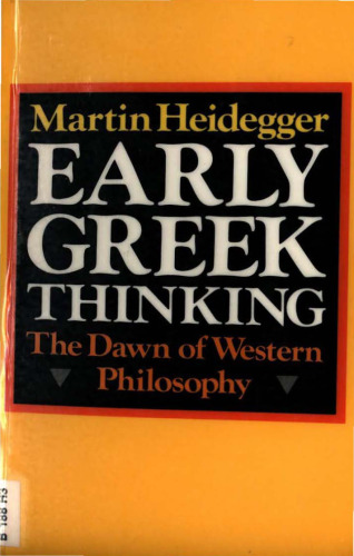 Early Greek Thinking