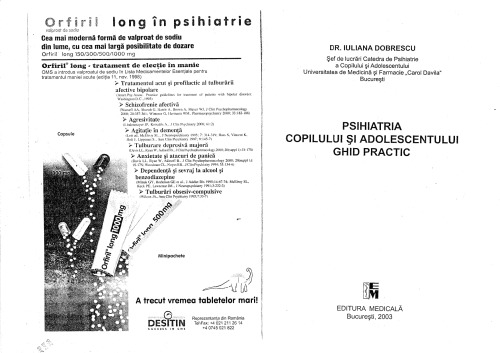 Psihiatria copilului și adolescentului. Ghid practic