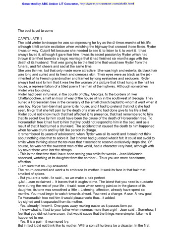 The Best is Yet to Come