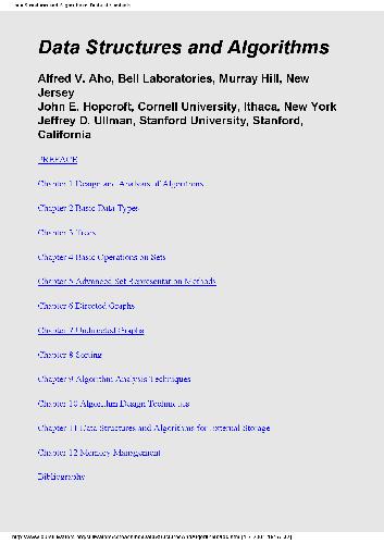 Data Structures and Algorithms [html]