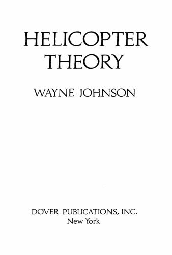 Helicopter Theory - Johnson
