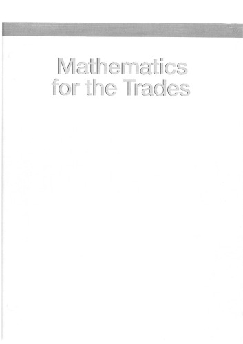 Mathematics for the Trades: A Guided Approach (9th Edition)    
