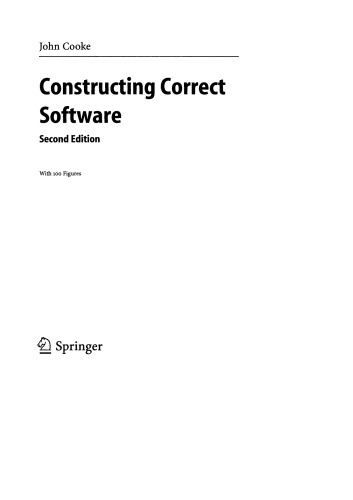 Constructing Correct Software