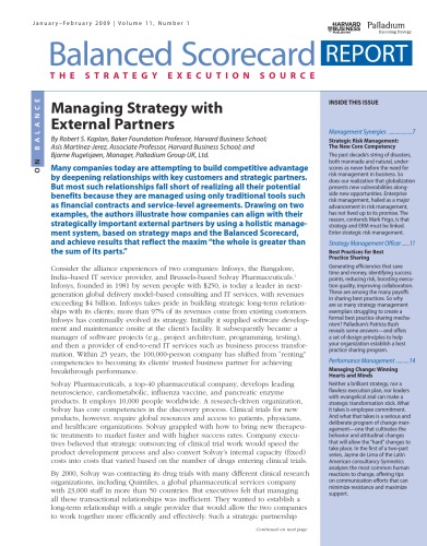 Balanced Scorecard Report - The Strategy Execution Source - Volume 11 Number 1 - Jan-Feb 2009    