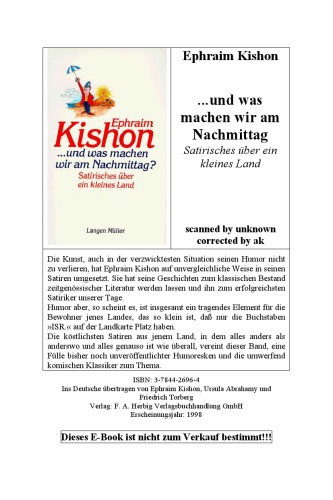 ...und was machen wir am Nachmittag? Satirisches über ein kleines Land