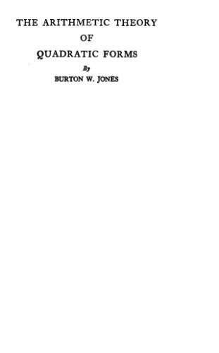 The Arithmetic Theory of Quadratic Forms. The Carus Mathematical Monographs Number 10