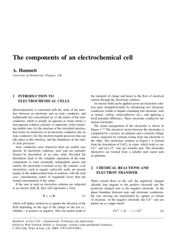 Handbook of Fuel Cells - Fundamentals, Technology, and  Application