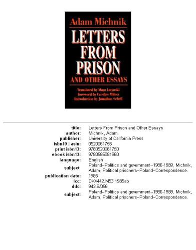Letters from prison and other essays