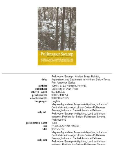Pulltrouser Swamp: Ancient Maya Habitat, Agriculture, and Settlement in Northern Belize