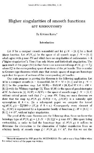 Higher singularities of smooth functions are unnecessary