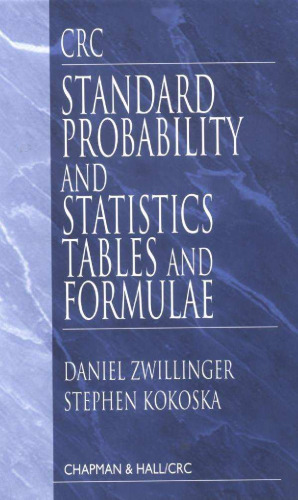 CRC standard probability and statistics tables and formulae