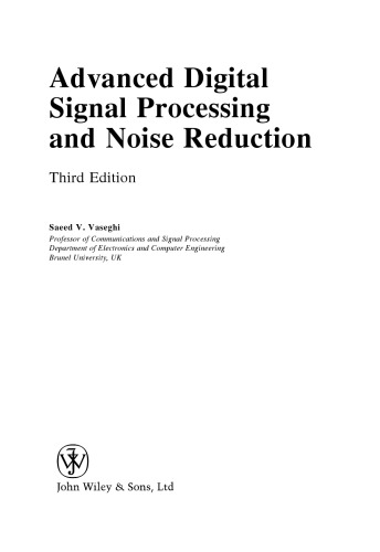 Advanced Digital Signal Processing and Noise Reduction