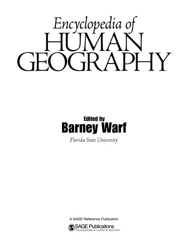 Encyclopedia of Human Geography