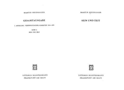 Sein und Zeit (1927)