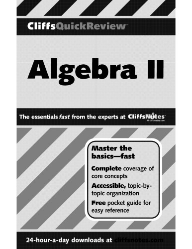 Algebra II. Cliffs Quick Review