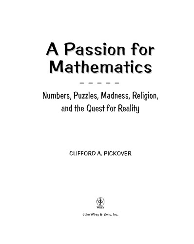 A Passion for Mathematics