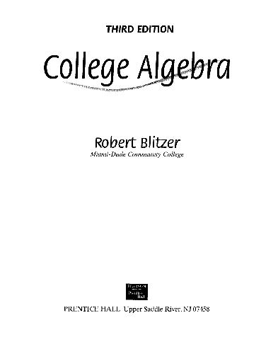 College Algebra