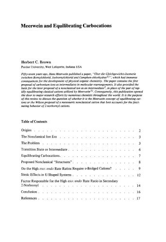 In Memory of H.L. Meerwein