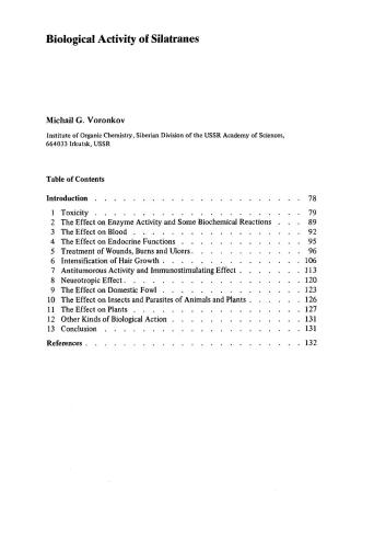 Bioactive Organo-Silicon Compounds