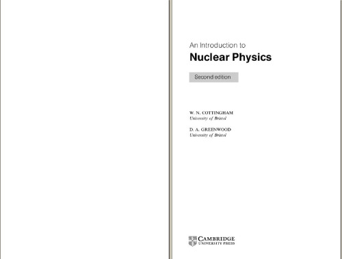 An introduction to nuclear physics