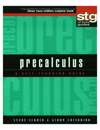 Precalculus. A Self-Teaching Guide