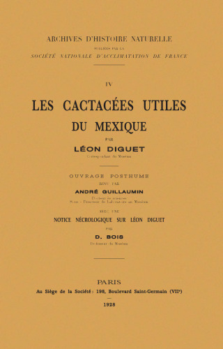 Les cactacees utiles du Mexique 