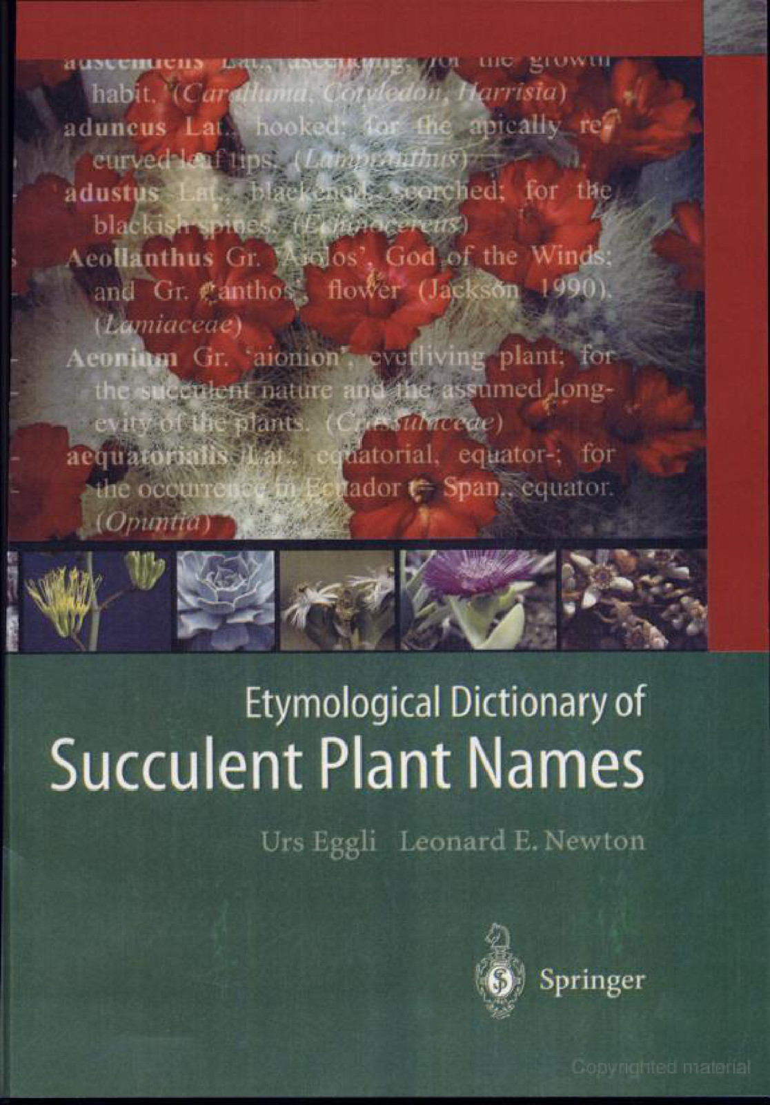 Etymological dictionary of succulent names