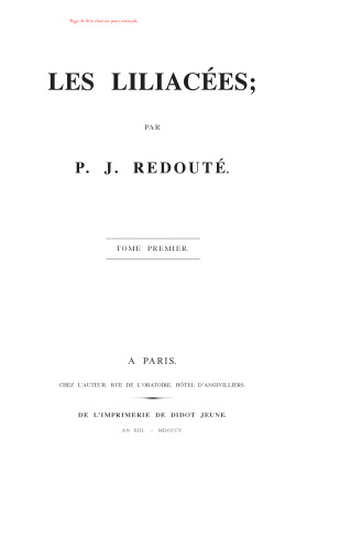 Les Liliacees 