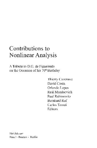 Progress in Nonlinear Differential Equations and Applications