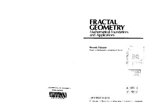 Fractal Geometry. Mathematical Foundations and Applications