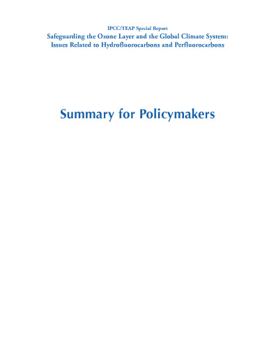 IPCC-Safeguarding Ozone Layer