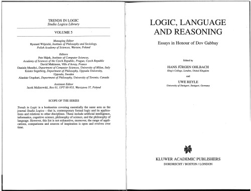 Logic, Language and Reasoning: Essays in Honour of Dov Gabbay