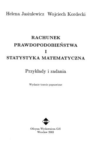 Rachunek prawdopodobieństwa i statystyka matematyczna: przykłady i zadania