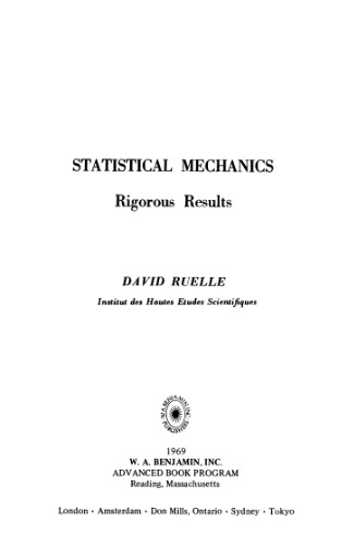 Statistical Mechanics: Rigorous Results