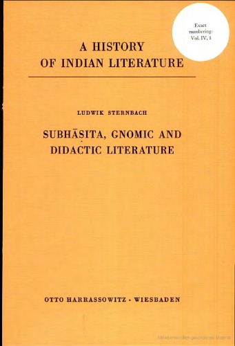 Subhāṣita, Gnomic, and Diadactic Literature