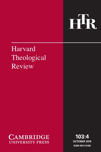 Harvard Theological Review 2010-04