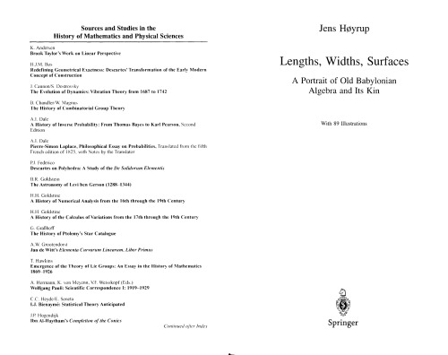 Lengths, widths, surfaces: a portrait of Old Babylonian algebra and its kin