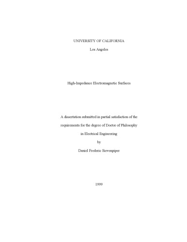 High-Impedance Electromagnetic Surfaces