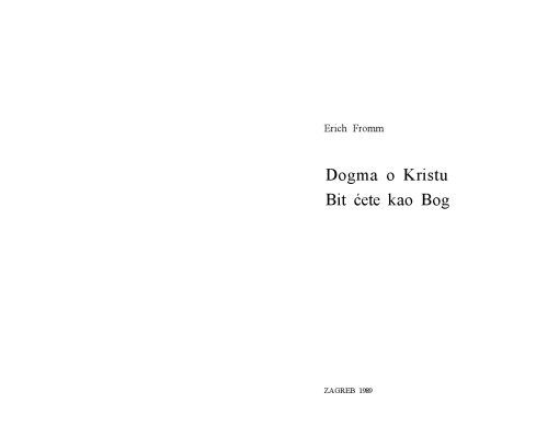 Dogma o Kristu (Bit ćete kao Bog)