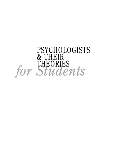Psychologists and their theories for students