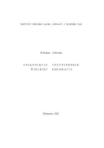 Osiągnięcia inżynierskie Wielkiej Emigracji