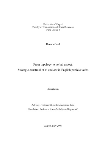 From topology to verbal aspect: Strategic construal of in and out in English particle verbs