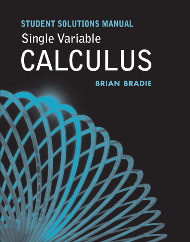 Single Variable Calculus Student Solutions Manual