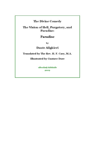 Divine Comedy, Cary's Translation, Paradise