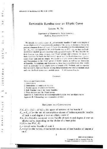 Semistable bundles over an elliptic curve