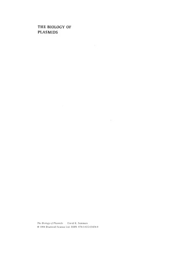 The Biology of Plasmids