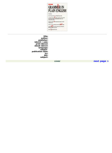 Grammar in Plain English