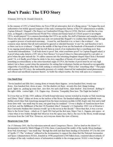 Don't Panic: The UFO Story