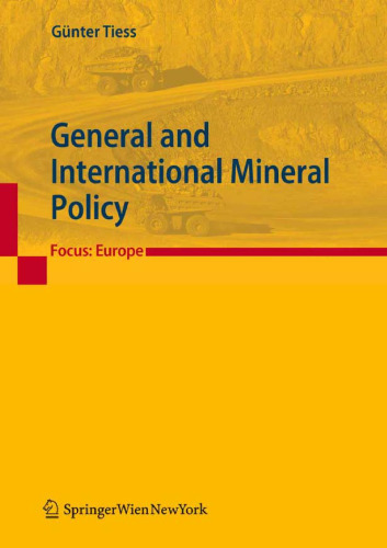 General and International Mineral Policy: Focus: Europe