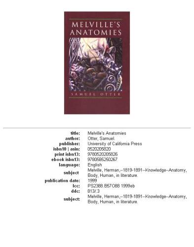 Melville's anatomies